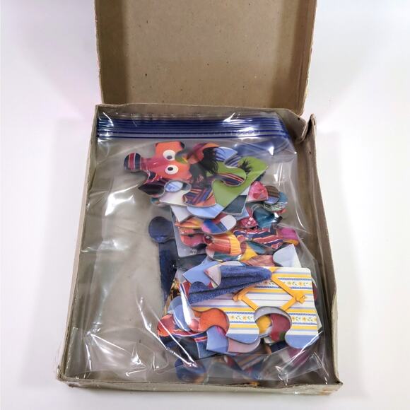 VTG Sesame Street 24 Piece Jigsaw Puzzle Bathtub Bert Ernie Elmo Grover Complete - Picture 4 of 4